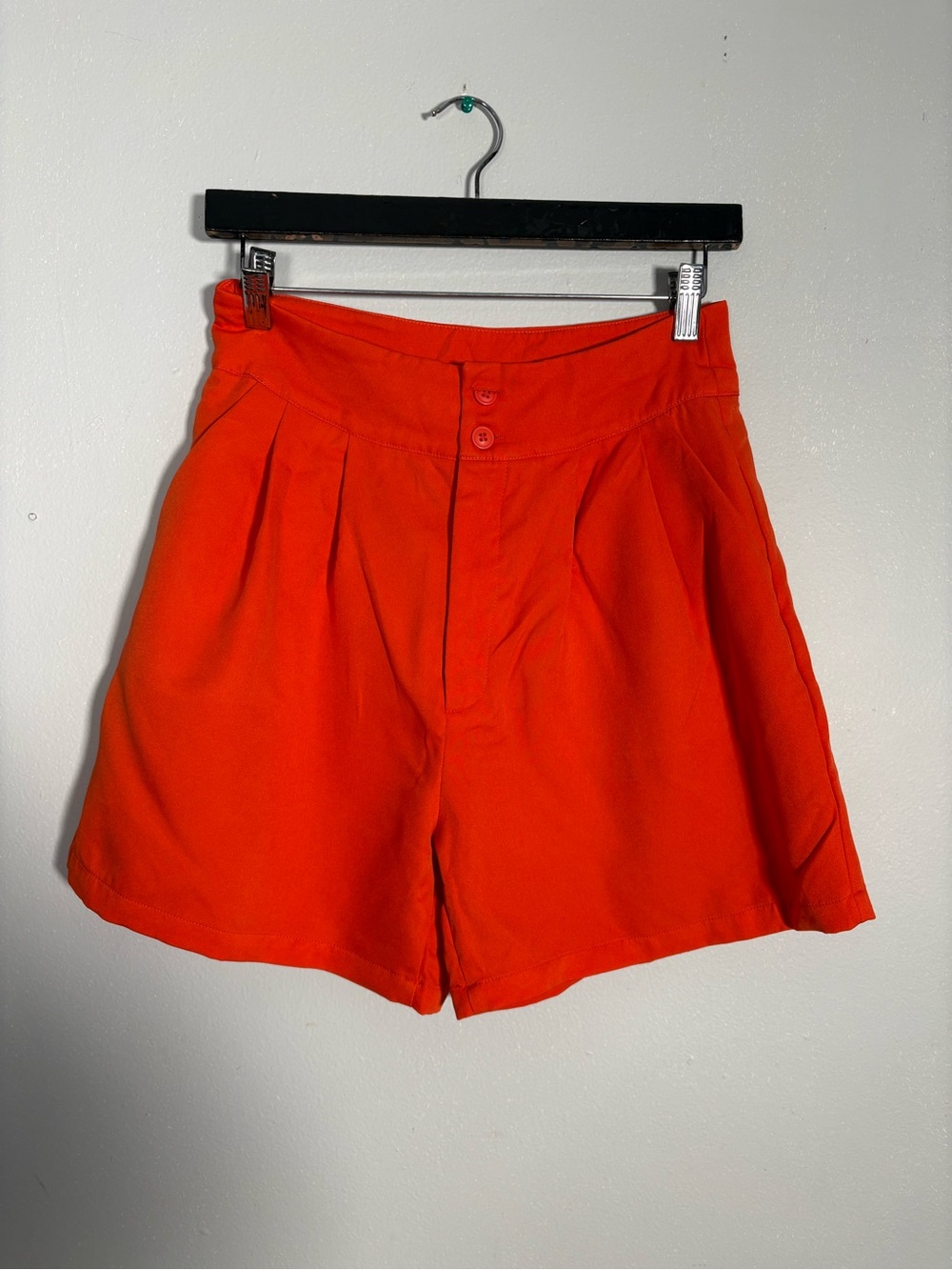 SHEIN Bold Orange High-Waist Shorts